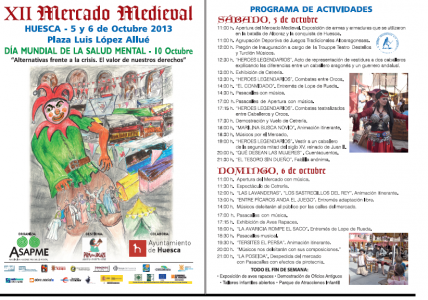 Mercado Medieval Huesca_Programa 2013
